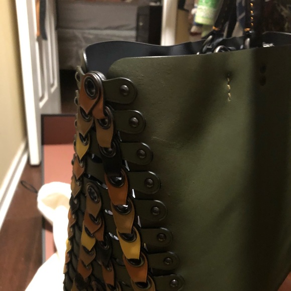 Coach Olive Green Rogue Tote... Please note that hang tag will not be included - Picture 5 of 12